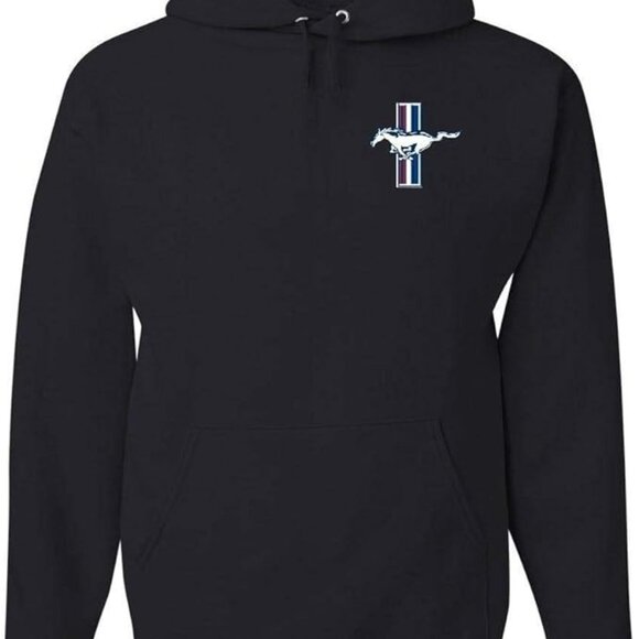 Medium Ford Mustang The Legend Lives Sweatshirt Classic Muscle Cars Hoodie Black - Picture 1 of 7